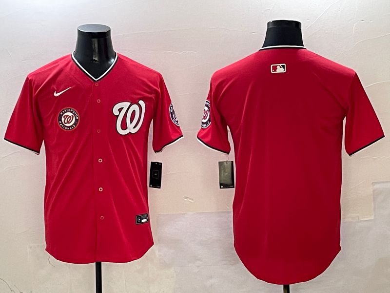 Men Washington Nationals Blank Red Game Nike 2025 MLB Jersey style 3->washington nationals->MLB Jersey